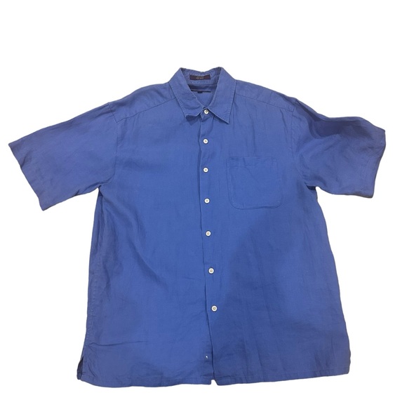 Alan Flusser Other - Alan Flusser Linen Short Sleeve Button Down